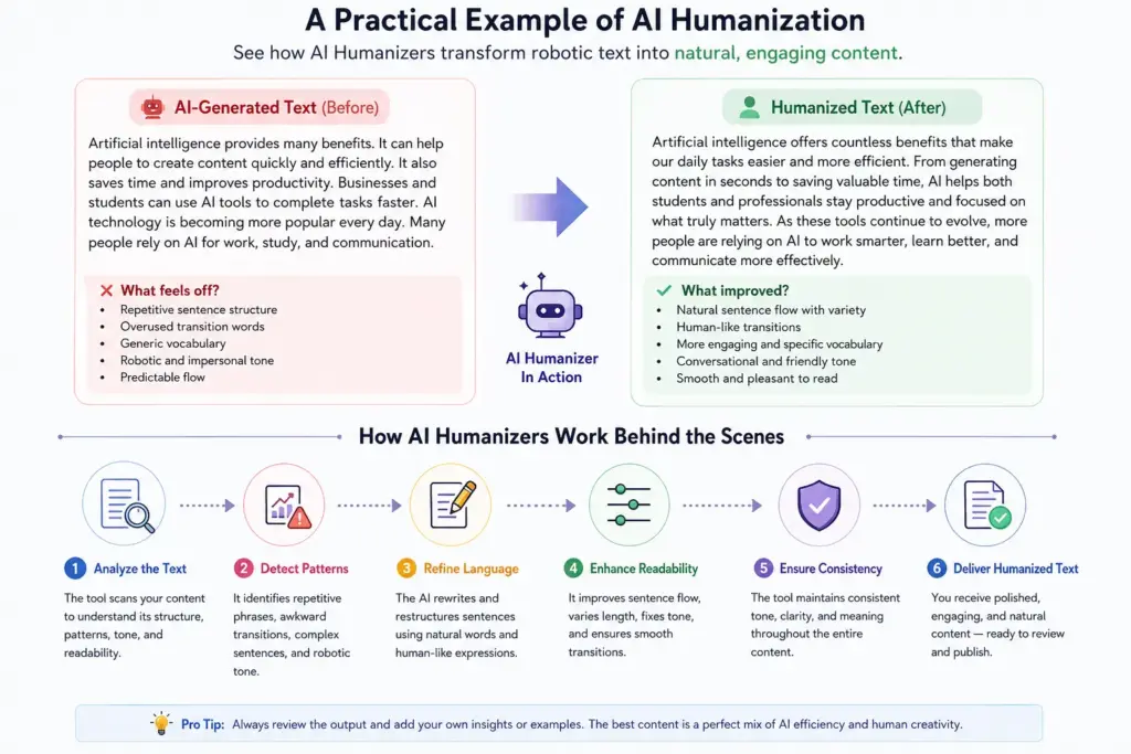 example of How AI Humanizers Work